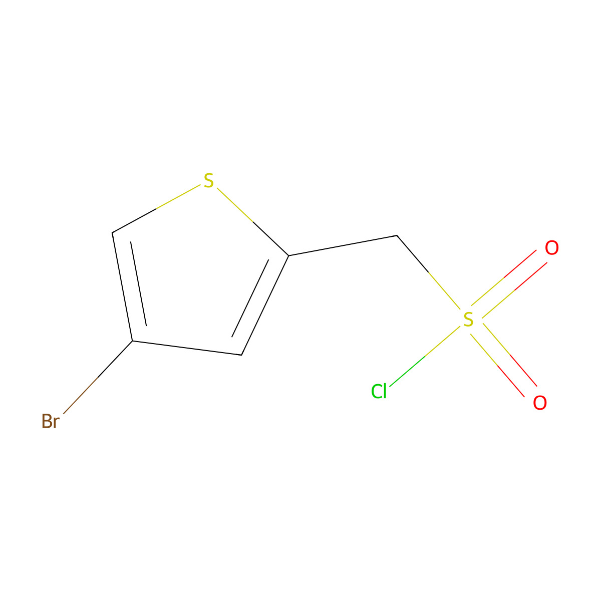 (4-Bromothiophen-2-yl)methanesulfonyl chloride molecular structure, CAS 1250147-13-7