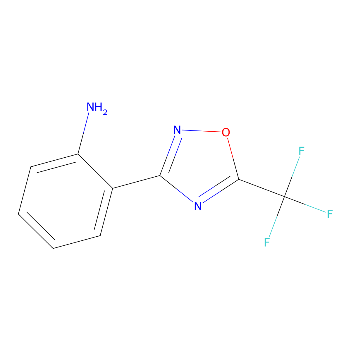 2-(5-(Trifluoromethyl)-1,2,4-oxadiazol-3-YL)aniline molecular structure, CAS 1250149-37-1