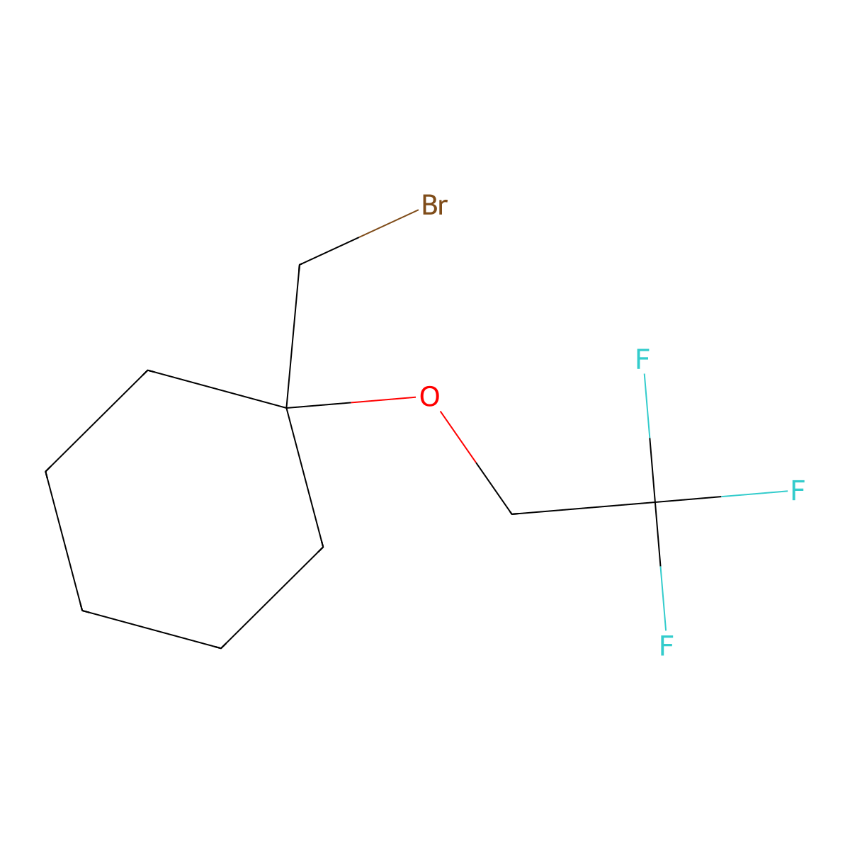 1-(Bromomethyl)-1-(2,2,2-trifluoroethoxy)cyclohexane molecular structure, CAS 1250149-59-7