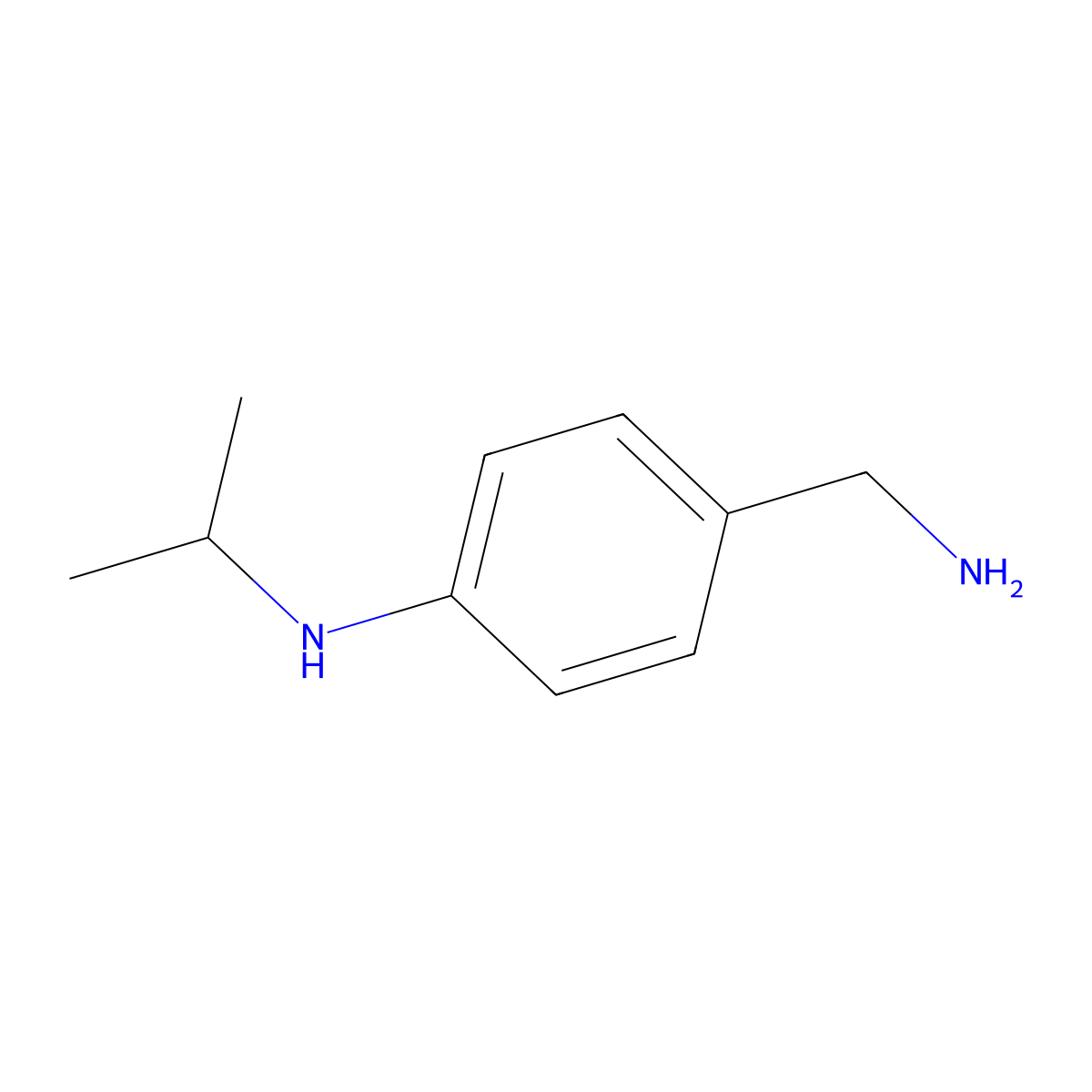 4-(aminomethyl)-N-(propan-2-yl)aniline molecular structure, CAS 1250150-27-6