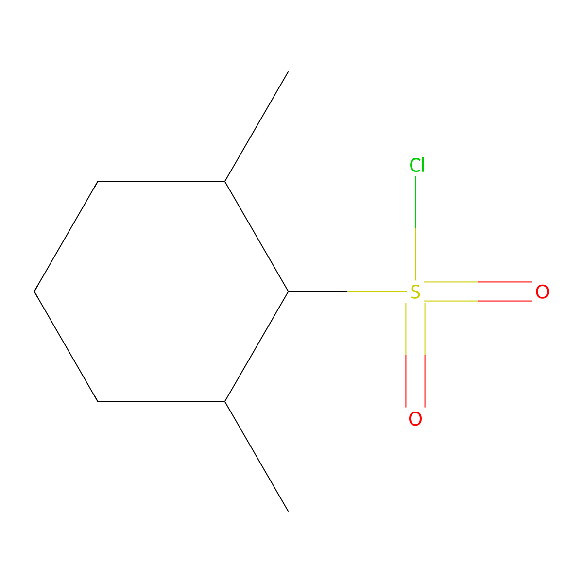 2,6-Dimethylcyclohexane-1-sulfonyl chloride molecular structure, CAS 1250150-38-9