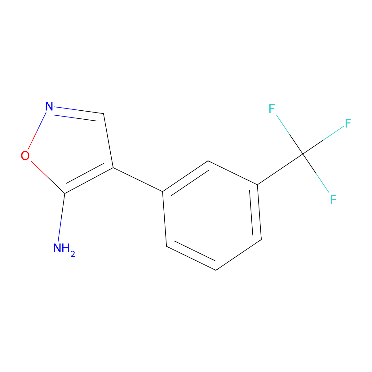 4-[3-(Trifluoromethyl)phenyl]-1,2-oxazol-5-amine molecular structure, CAS 1250151-25-7