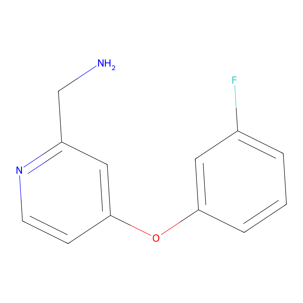 [4-(3-Fluorophenoxy)pyridin-2-yl]methanamine molecular structure, CAS 1250151-58-6
