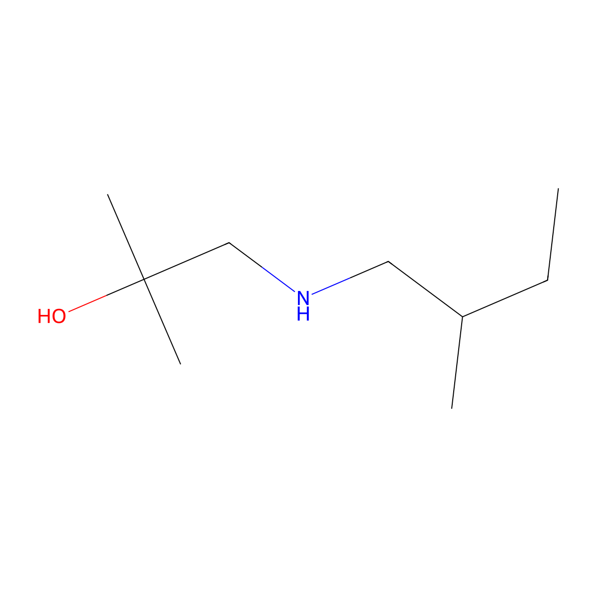 2-Methyl-1-[(2-methylbutyl)amino]propan-2-ol molecular structure, CAS 1250152-33-0