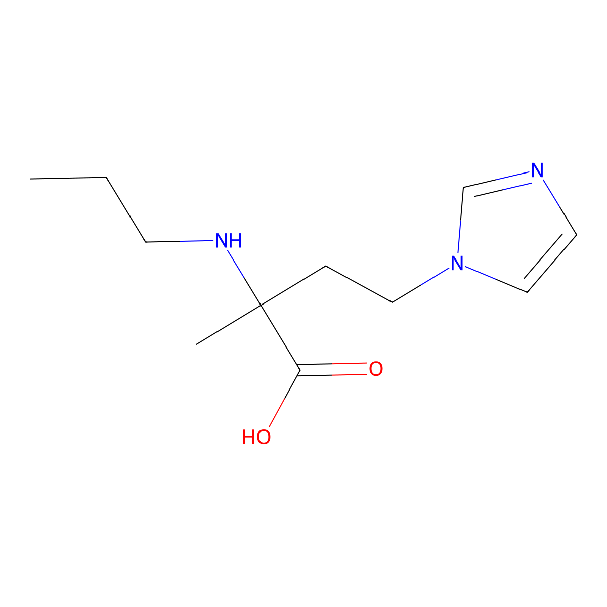 4-(1h-Imidazol-1-yl)-2-methyl-2-(propylamino)butanoic acid molecular structure, CAS 1250153-83-3