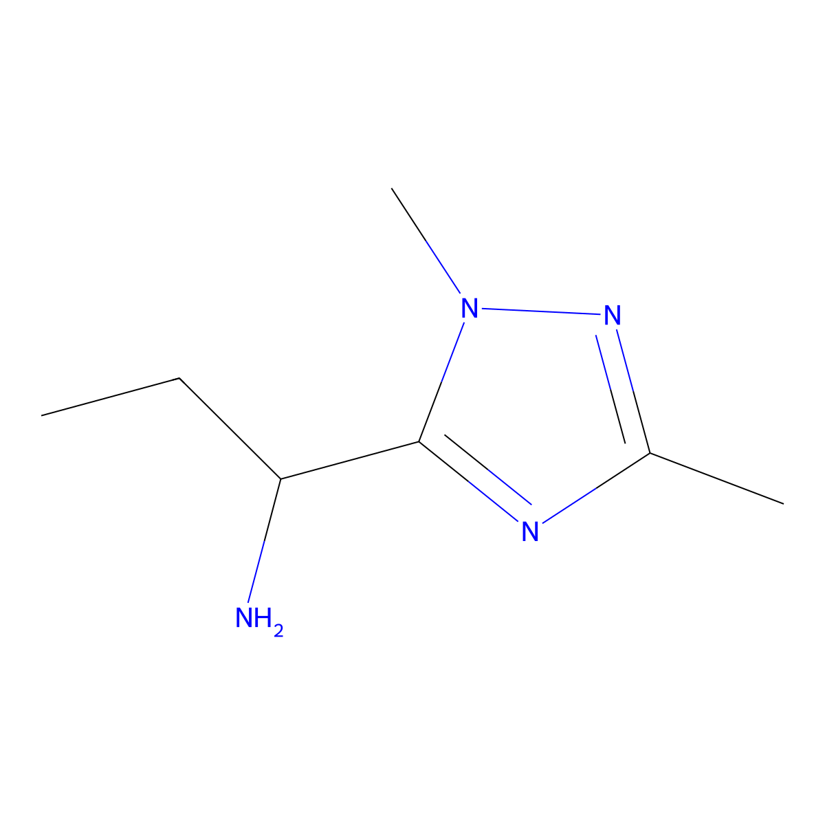 1-(1,3-Dimethyl-1h-1,2,4-triazol-5-yl)propan-1-amine molecular structure, CAS 1250155-36-2