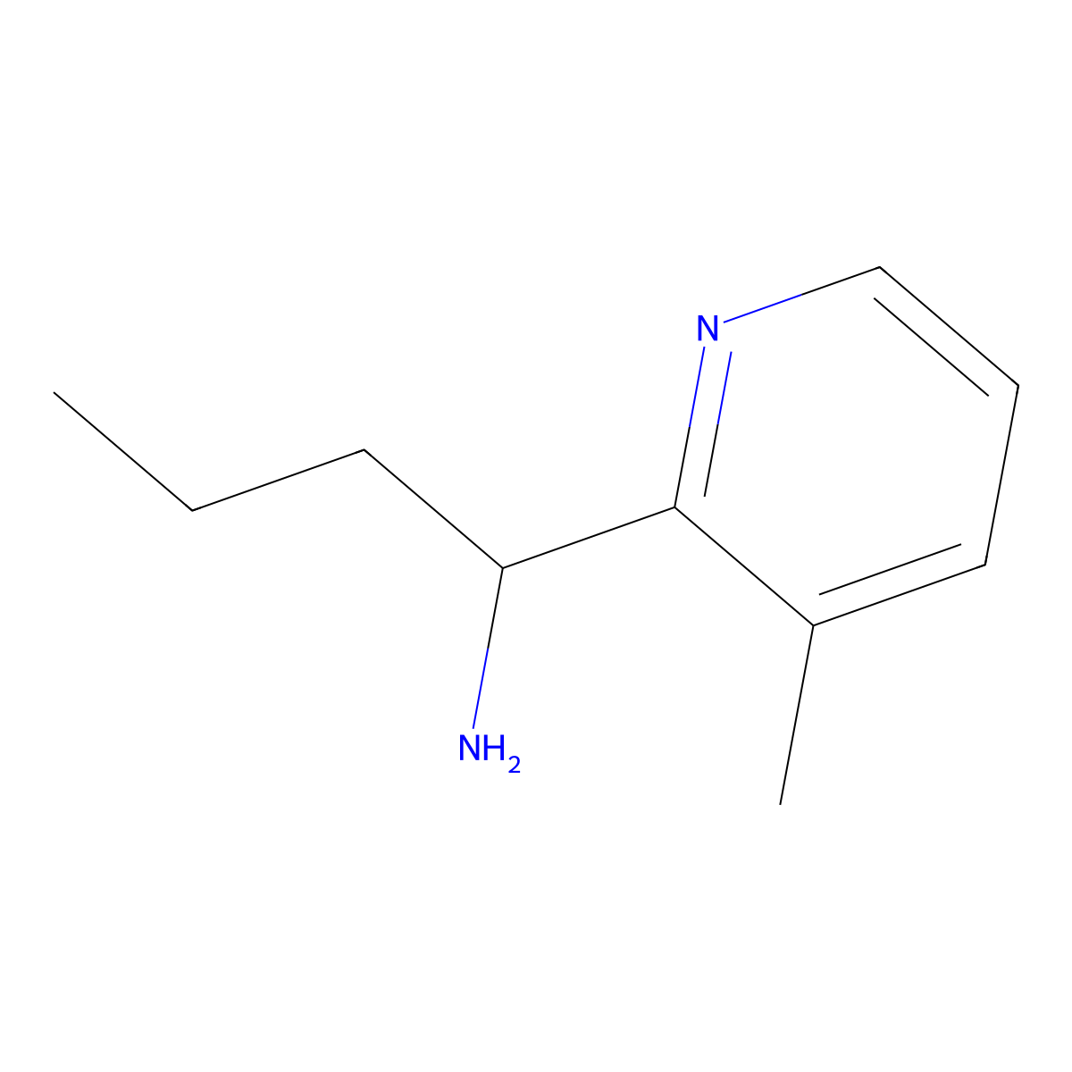 1-(3-Methylpyridin-2-yl)butan-1-amine molecular structure, CAS 1250156-40-1