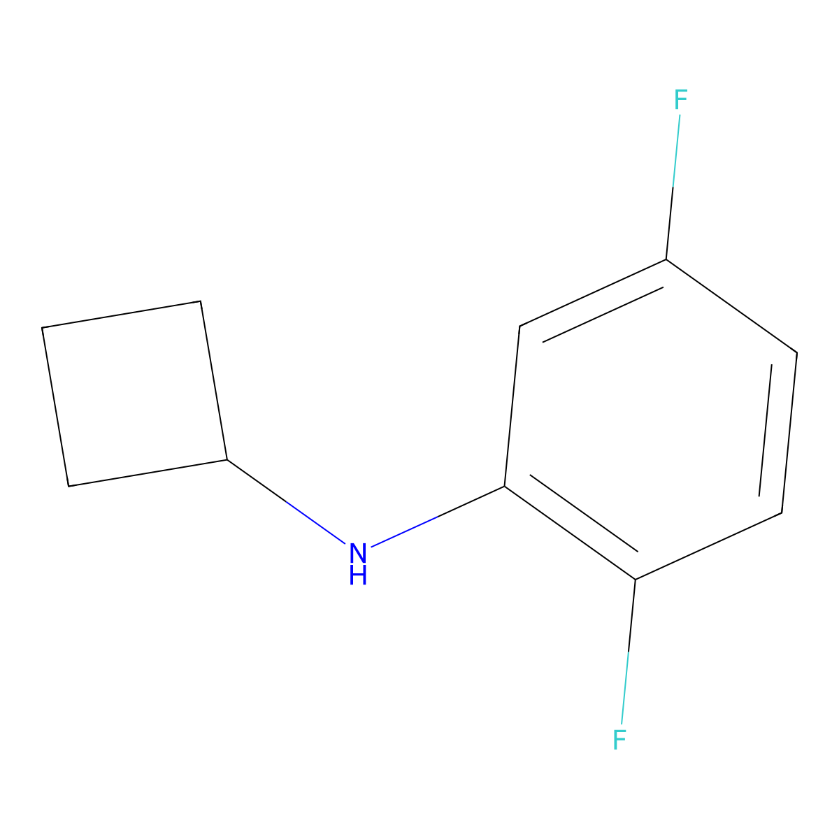 N-cyclobutyl-2,5-difluoroaniline molecular structure, CAS 1250156-68-3