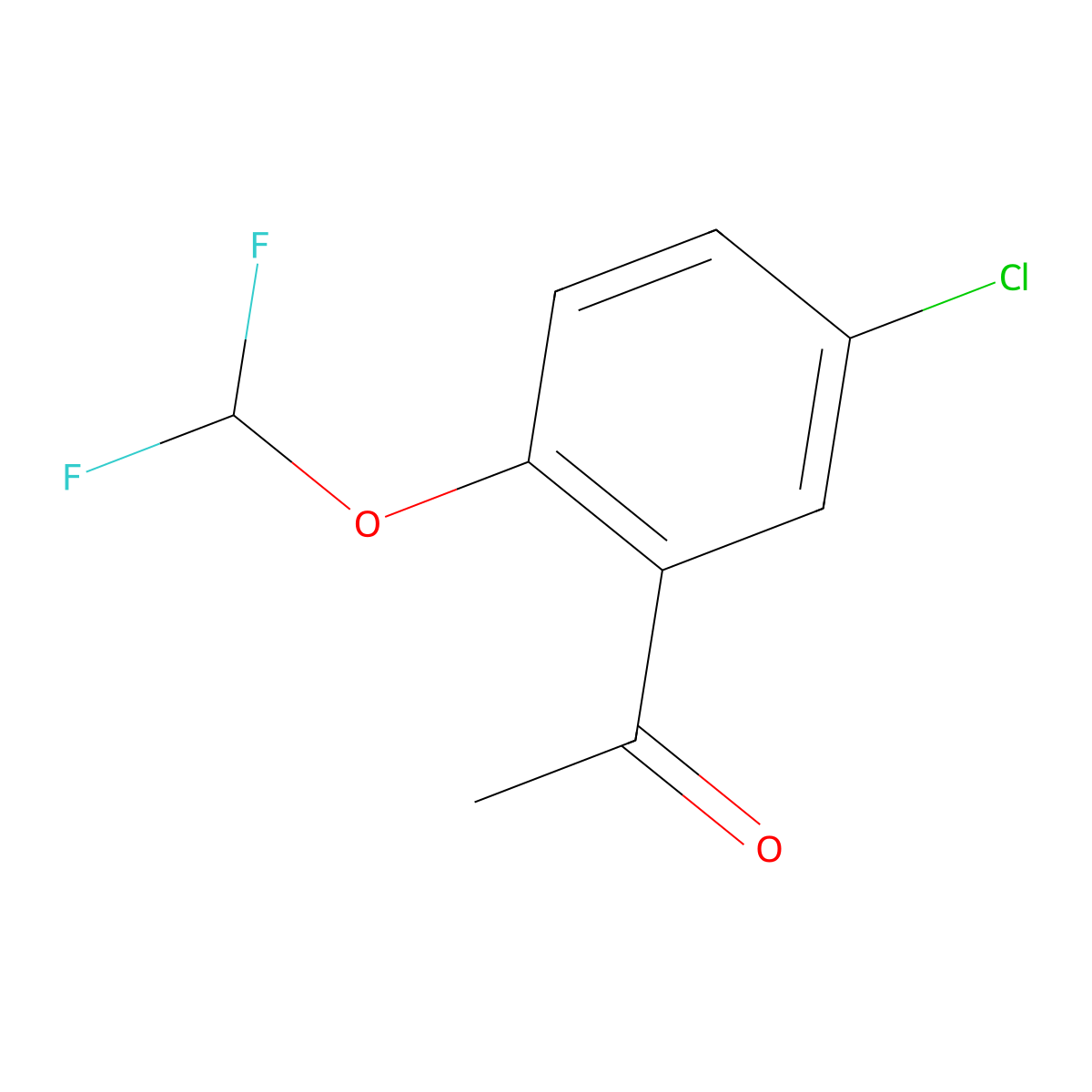 1-[5-Chloro-2-(difluoromethoxy)phenyl]ethan-1-one molecular structure, CAS 1250157-06-2