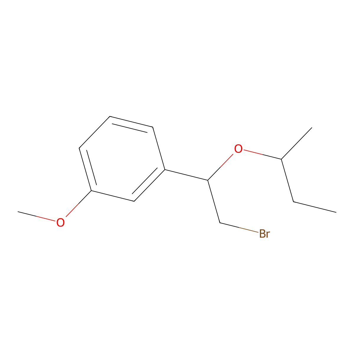 1-(2-Bromo-1-(sec-butoxy)ethyl)-3-methoxybenzene molecular structure, CAS 1250158-76-9