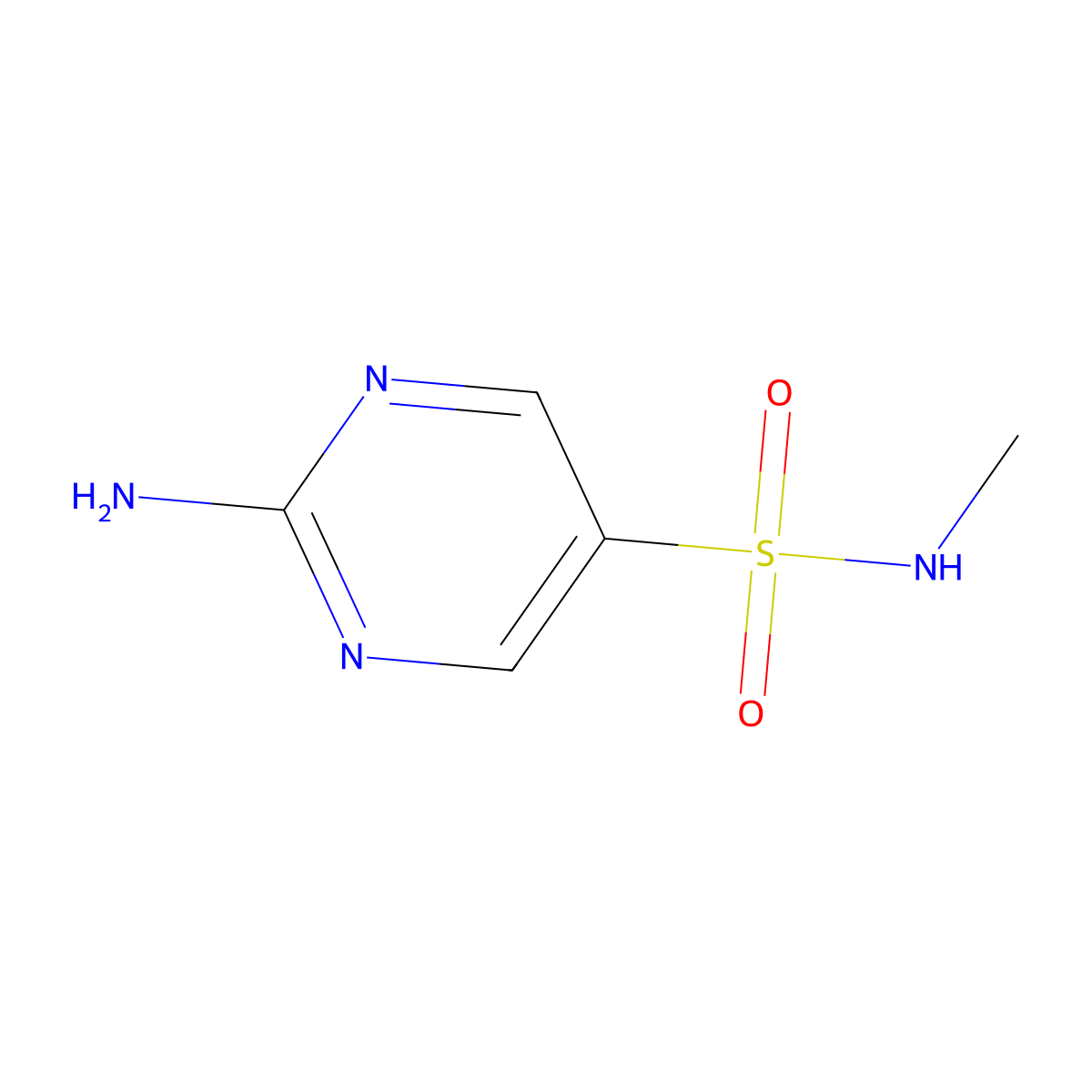 2-amino-N-methylpyrimidine-5-sulfonamide molecular structure, CAS 1250161-43-3