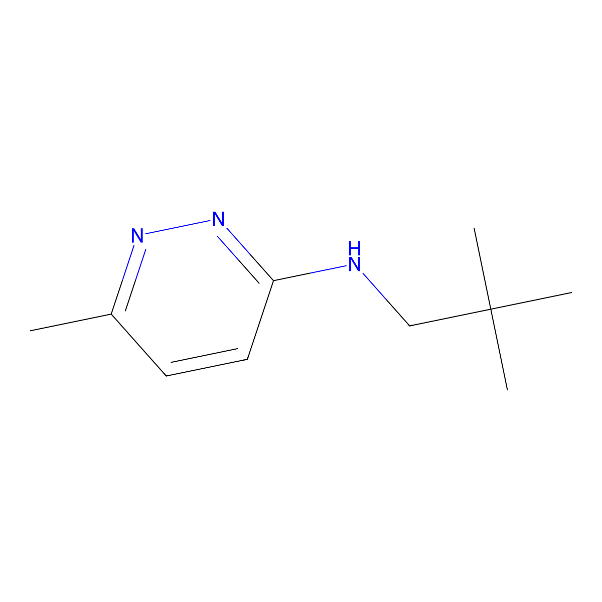 N-(2,2-dimethylpropyl)-6-methylpyridazin-3-amine molecular structure, CAS 1250163-13-3