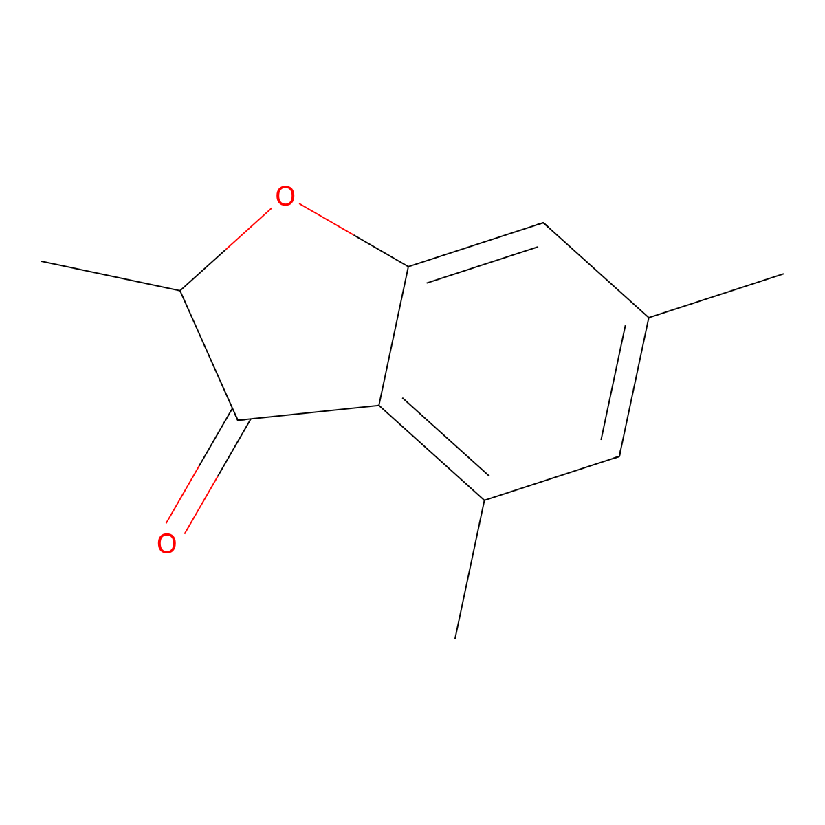 2,4,6-Trimethyl-2,3-dihydro-1-benzofuran-3-one molecular structure, CAS 1250164-76-1