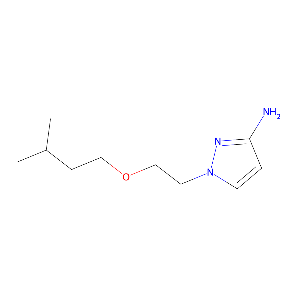1-(2-(Isopentyloxy)ethyl)-1h-pyrazol-3-amine molecular structure, CAS 1250167-05-5