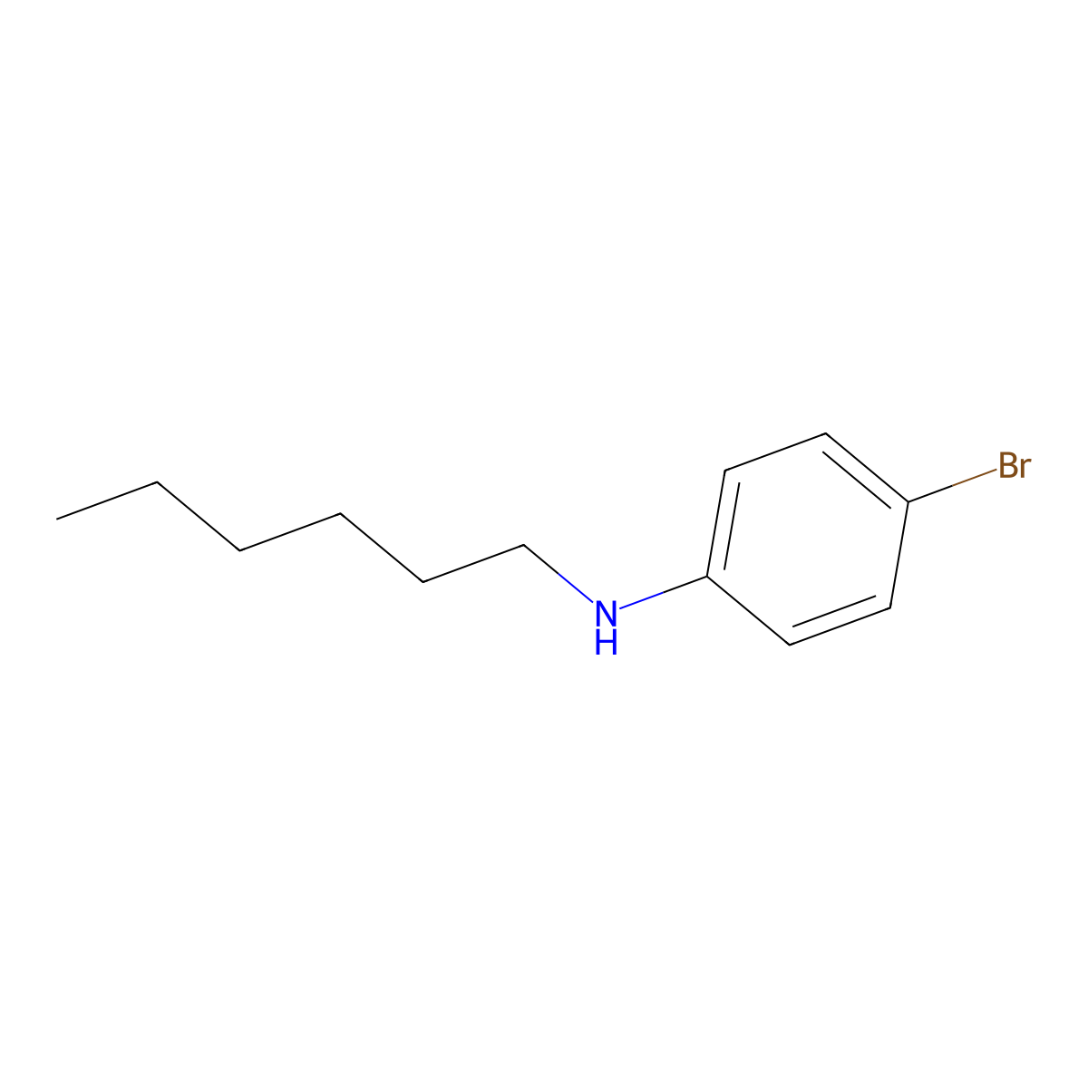 4-bromo-N-hexylaniline molecular structure, CAS 125017-21-2