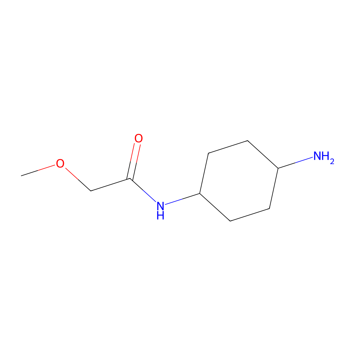 N-(4-aminocyclohexyl)-2-methoxyacetamide molecular structure, CAS 1250170-54-7