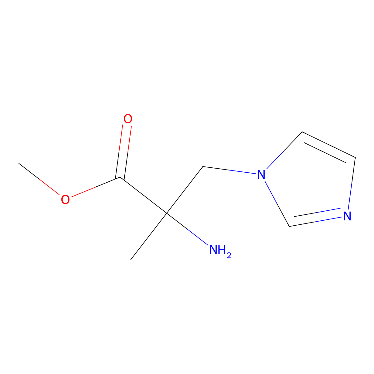 Methyl 2-amino-3-(1h-imidazol-1-yl)-2-methylpropanoate molecular structure, CAS 1250170-76-3