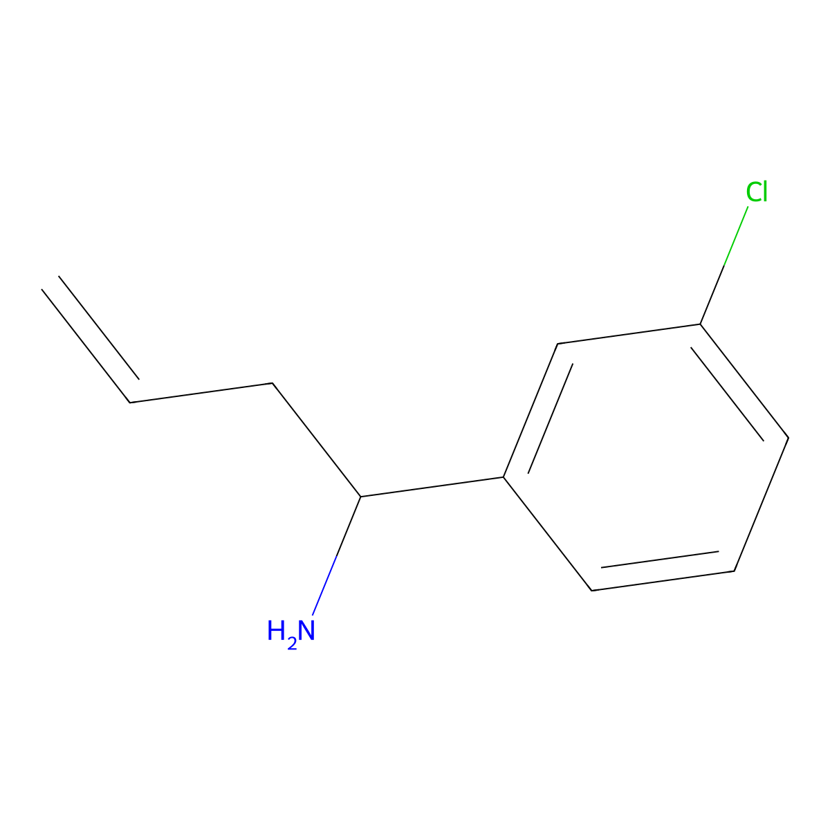 1-(3-Chlorophenyl)but-3-EN-1-amine molecular structure, CAS 1250174-71-0
