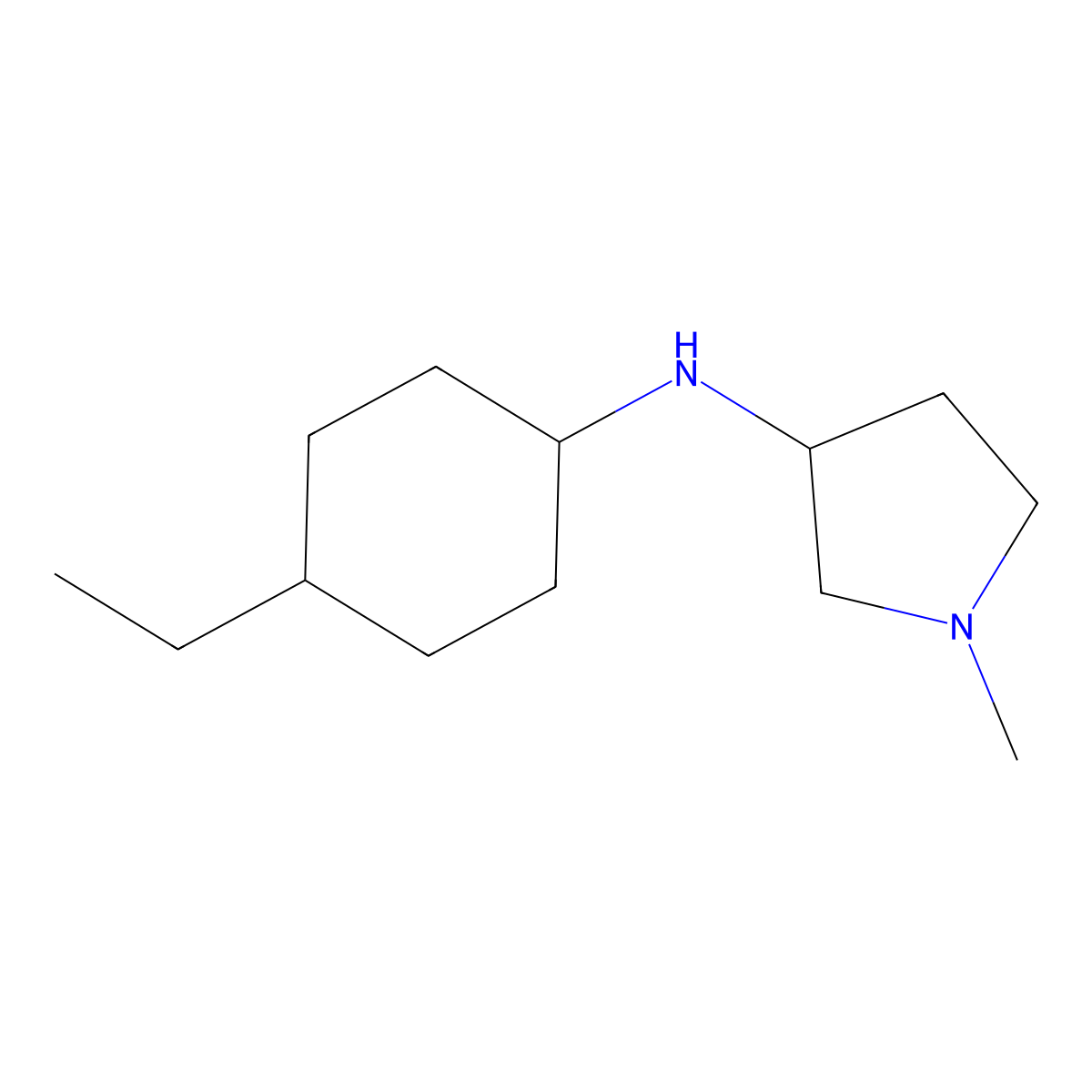 N-(4-ethylcyclohexyl)-1-methylpyrrolidin-3-amine molecular structure, CAS 1250175-40-6
