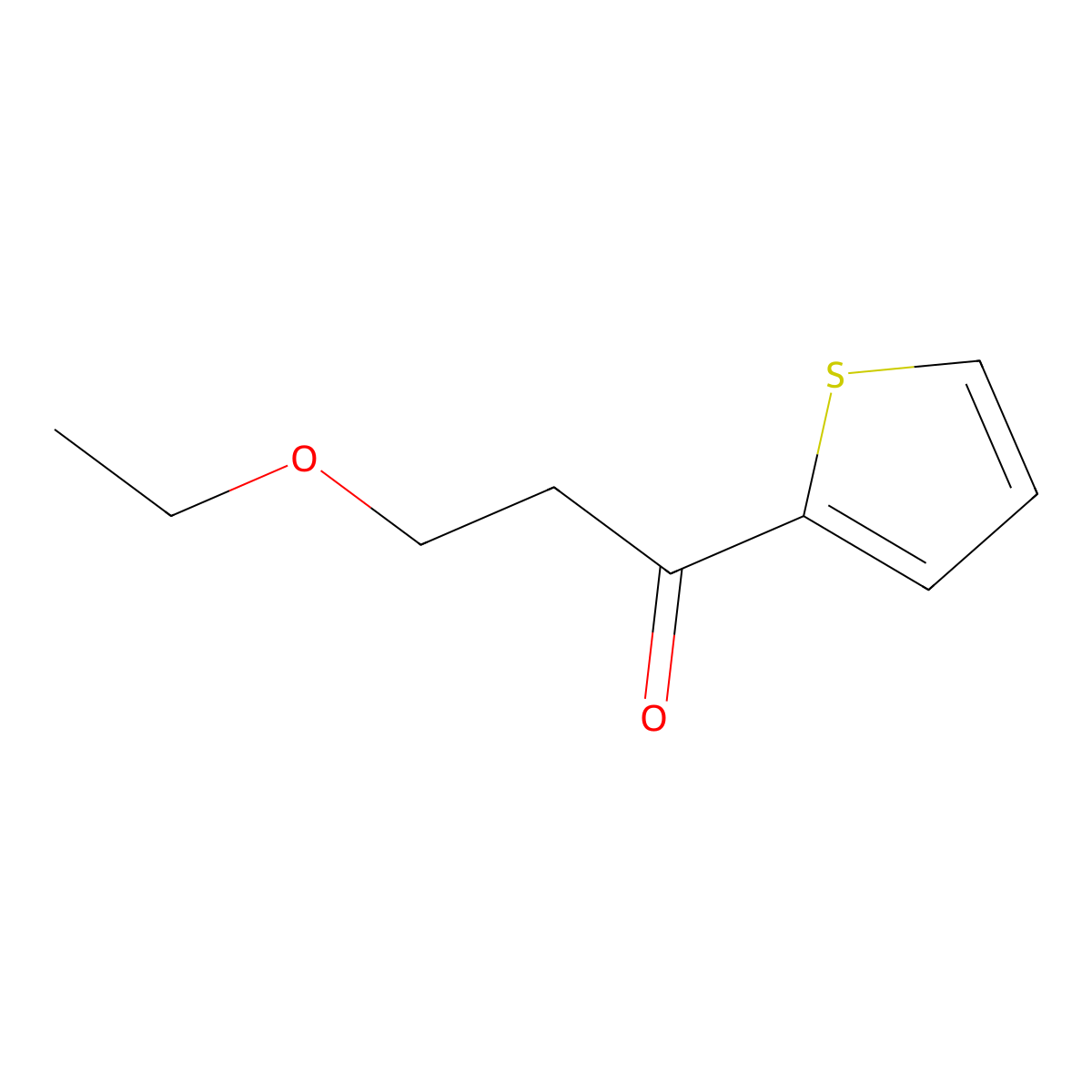 3-Ethoxy-1-(2-thienyl)-1-propanone molecular structure, CAS 1250177-26-4