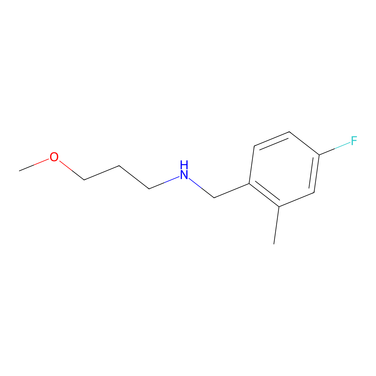 [(4-Fluoro-2-methylphenyl)methyl](3-methoxypropyl)amine molecular structure, CAS 1250177-34-4
