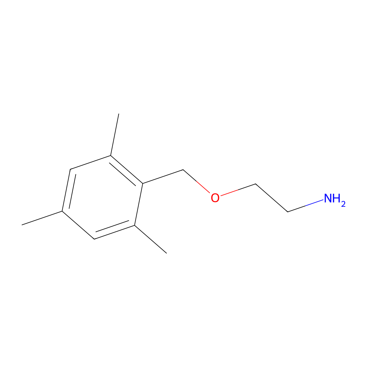 2-((2,4,6-Trimethylbenzyl)oxy)ethan-1-amine molecular structure, CAS 1250178-04-1