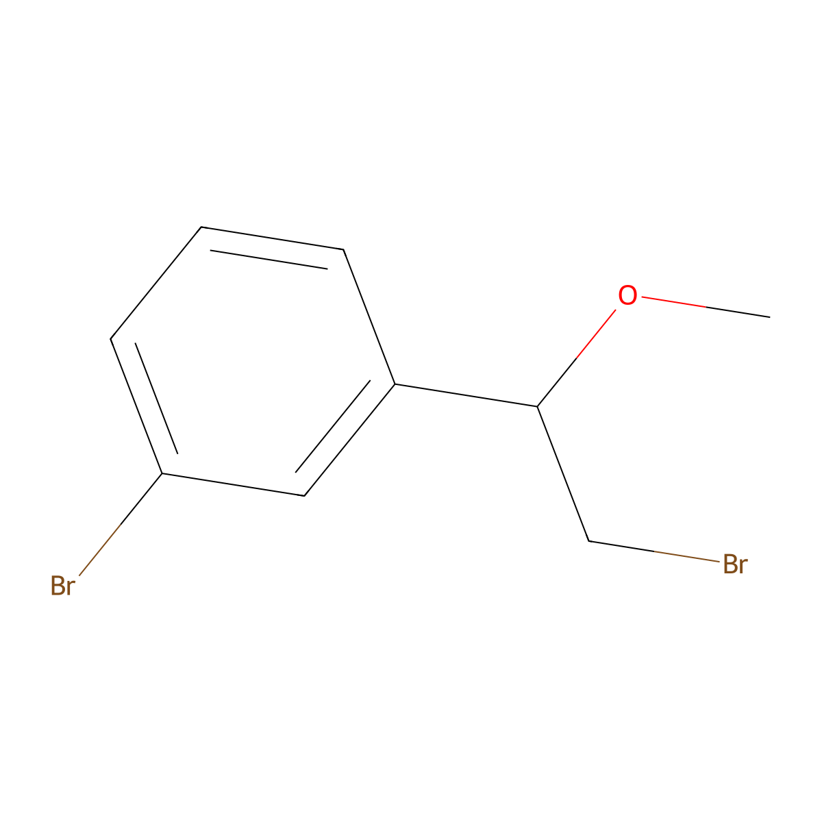1-Bromo-3-(2-bromo-1-methoxyethyl)benzene molecular structure, CAS 1250179-16-8