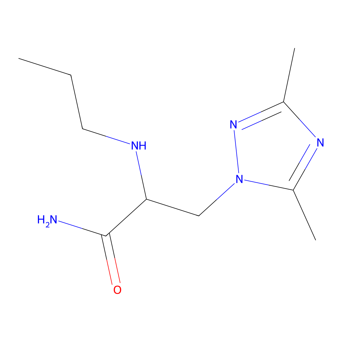 3-(3,5-Dimethyl-1h-1,2,4-triazol-1-yl)-2-(propylamino)propanamide molecular structure, CAS 1250180-30-3