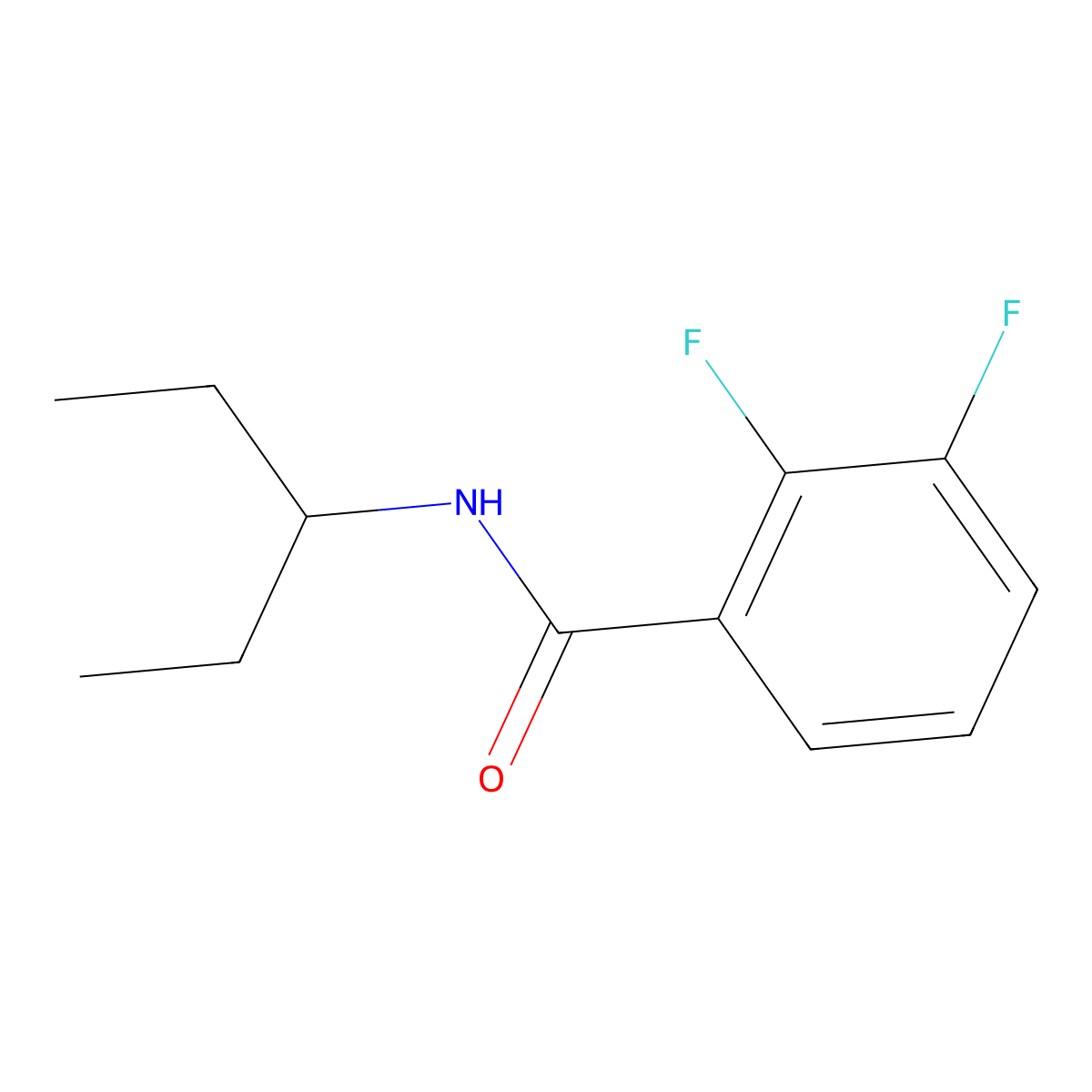 N-(1-Ethylpropyl)-2,3-difluorobenzamide molecular structure, CAS 1250182-04-7