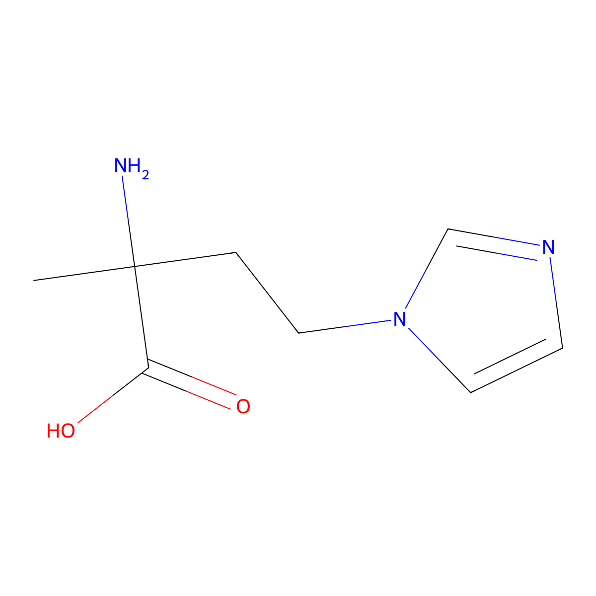 2-Amino-4-(1h-imidazol-1-yl)-2-methylbutanoic acid molecular structure, CAS 1250184-31-6