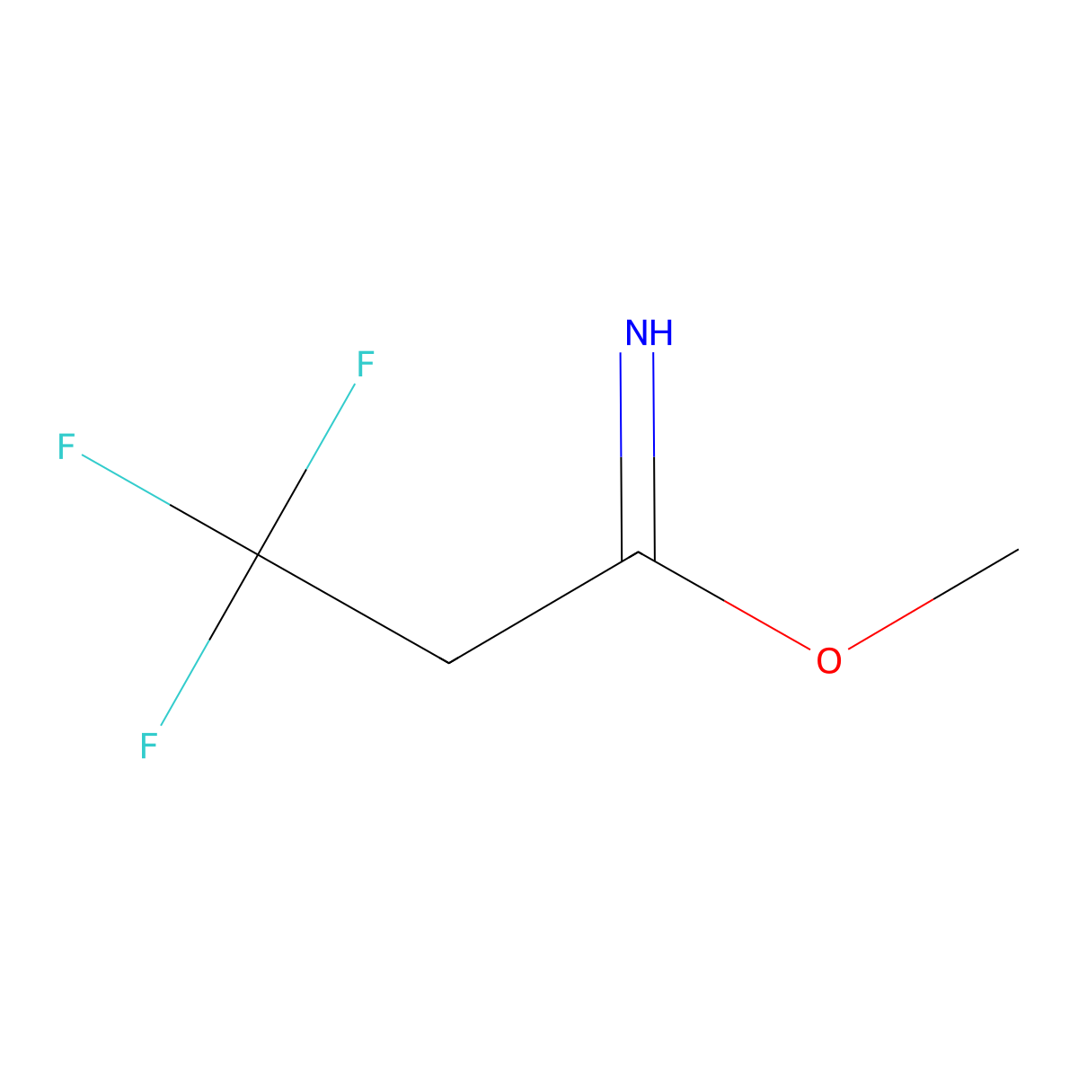 Methyl 3,3,3-trifluoropropanimidate molecular structure, CAS 1250184-89-4