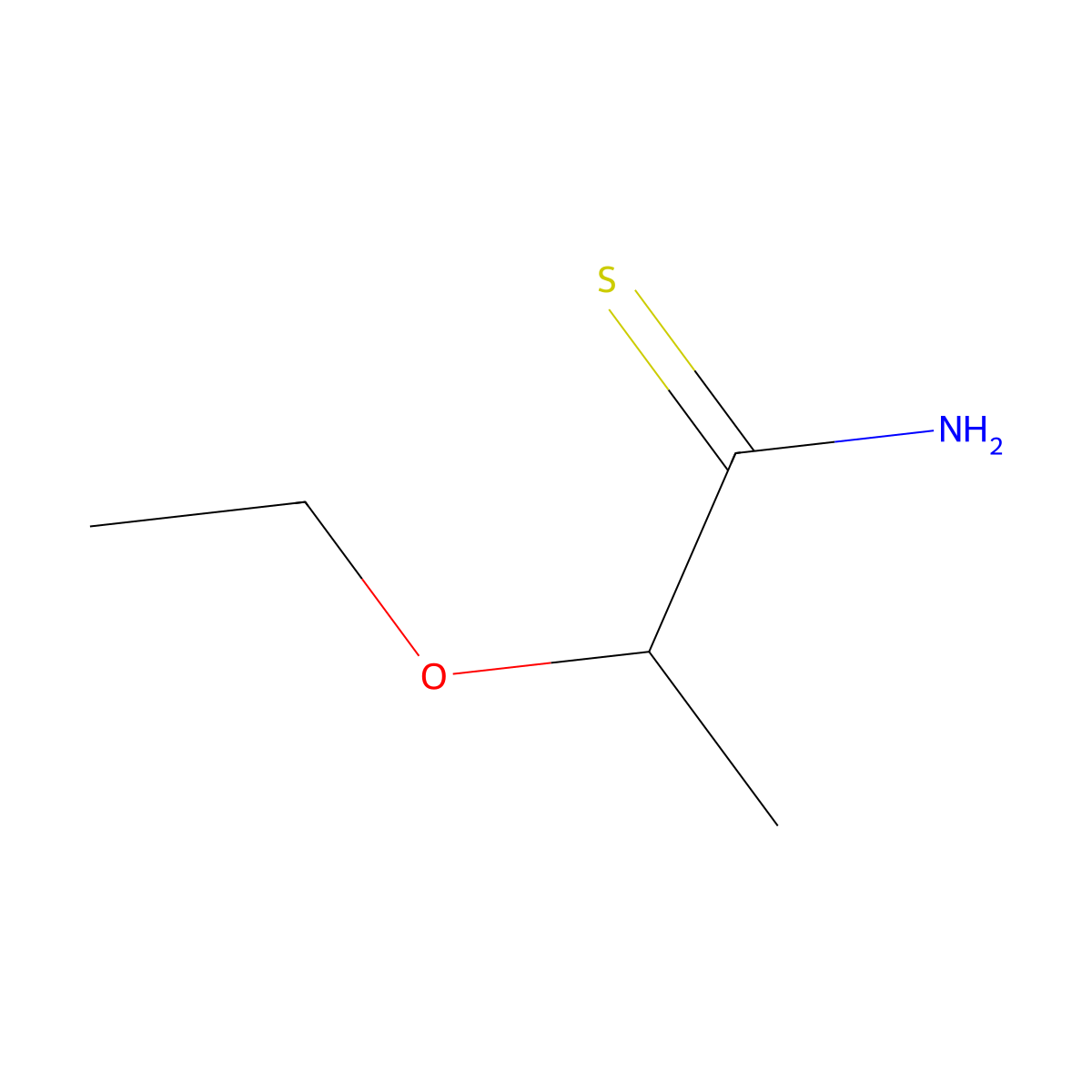 2-Ethoxypropanethioamide molecular structure, CAS 1250186-91-4
