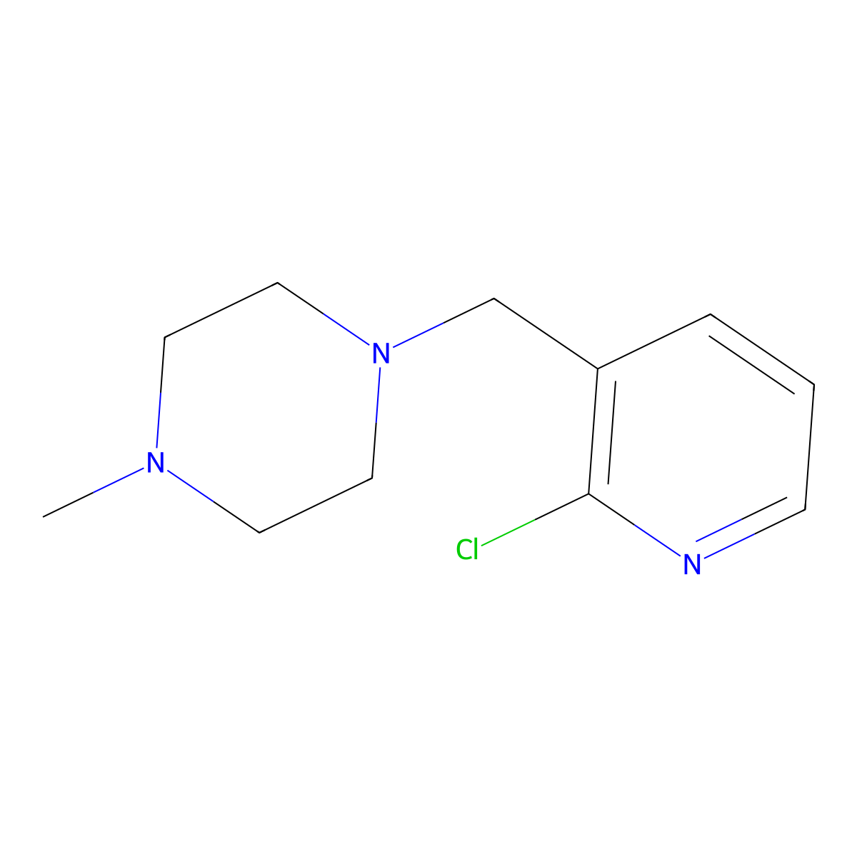 1-[(2-Chloropyridin-3-yl)methyl]-4-methylpiperazine molecular structure, CAS 1250187-72-4