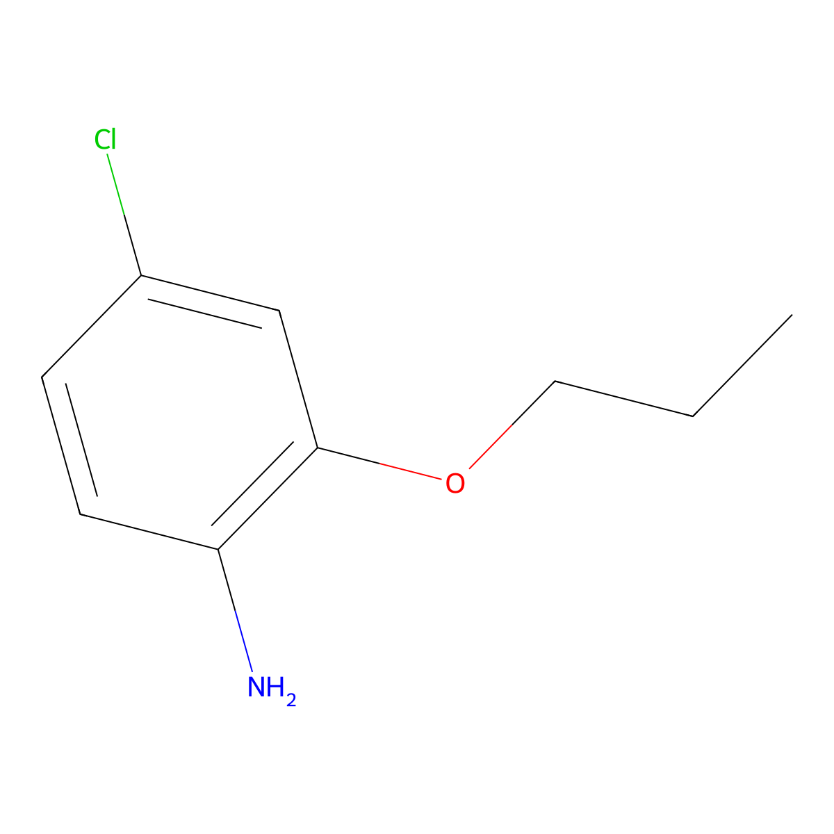 4-Chloro-2-propoxyaniline molecular structure, CAS 1250188-34-1