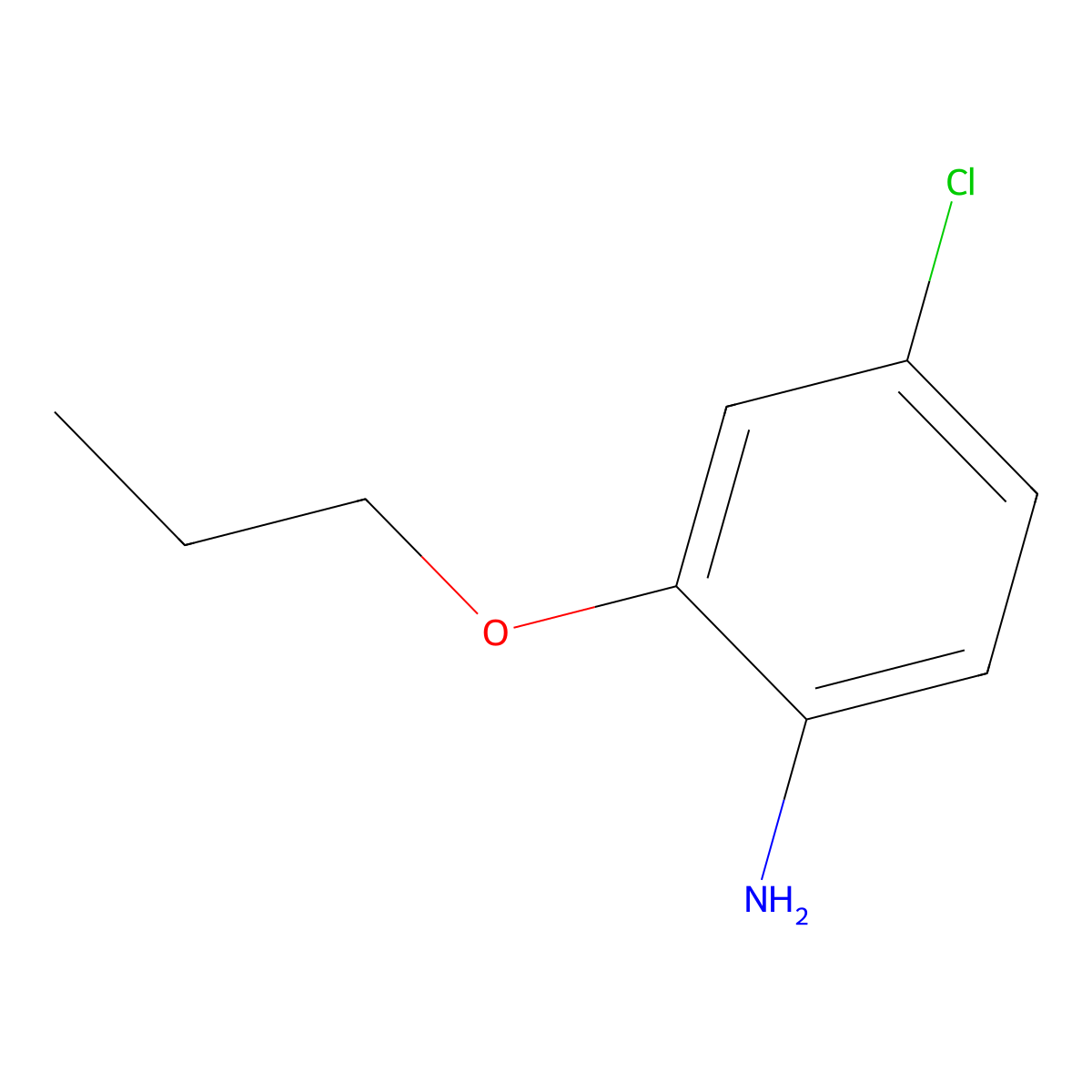 4-Chloro-2-propoxyaniline molecular structure, CAS 1250188-34-1