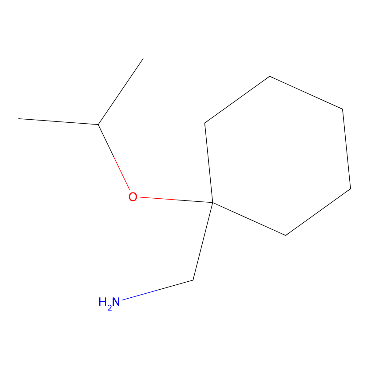 [1-(Propan-2-yloxy)cyclohexyl]methanamine molecular structure, CAS 1250188-41-0