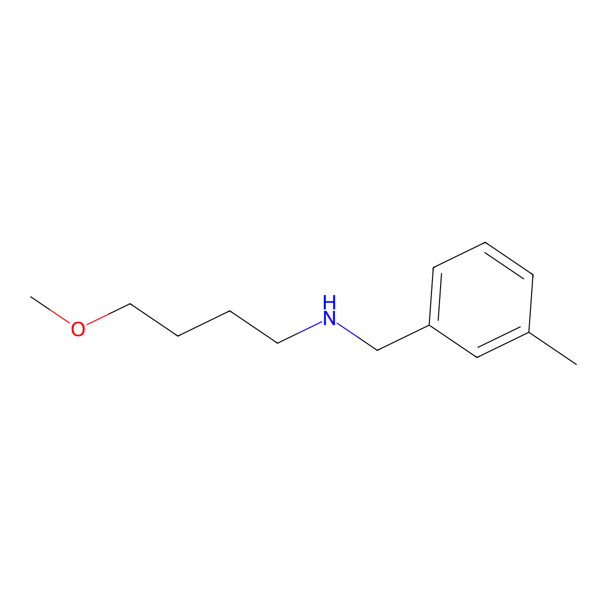 (4-Methoxybutyl)[(3-methylphenyl)methyl]amine molecular structure, CAS 1250190-22-7