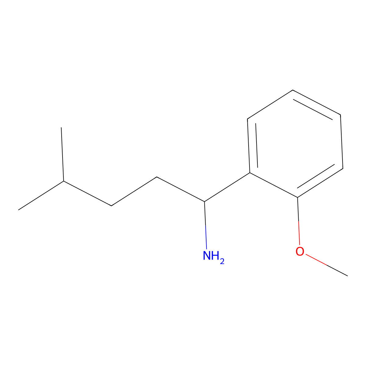 1-(2-Methoxyphenyl)-4-methylpentan-1-amine molecular structure, CAS 1250195-38-0