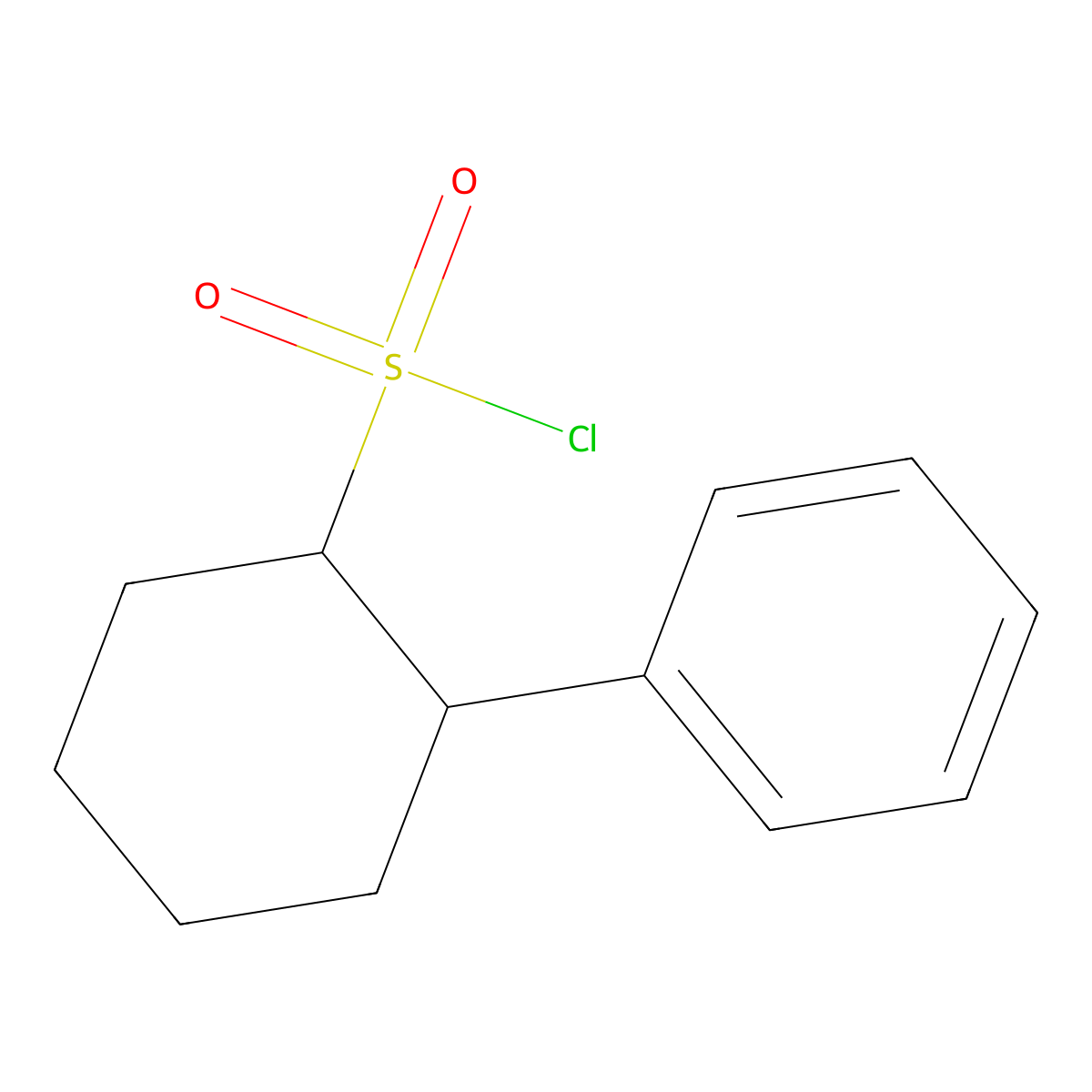 2-Phenylcyclohexane-1-sulfonyl chloride molecular structure, CAS 1250201-93-4