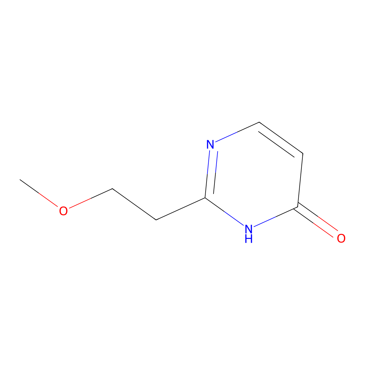 2-(2-Methoxyethyl)pyrimidin-4-ol molecular structure, CAS 1250202-23-3