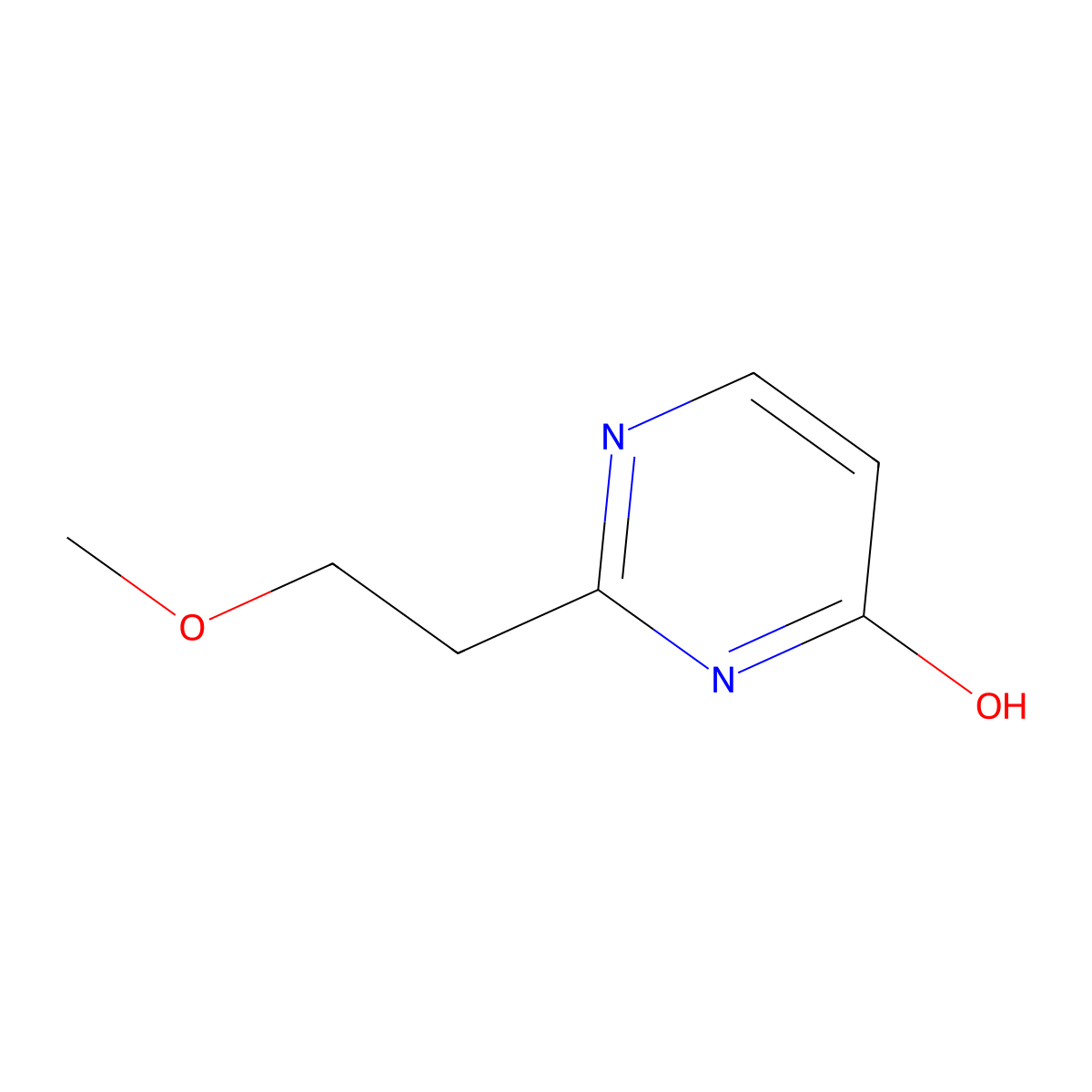 2-(2-Methoxyethyl)pyrimidin-4-ol molecular structure, CAS 1250202-23-3
