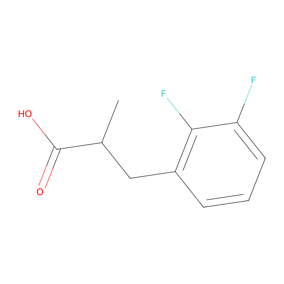 3-(2,3-Difluorophenyl)-2-methylpropanoic acid molecular structure, CAS 1250203-60-1