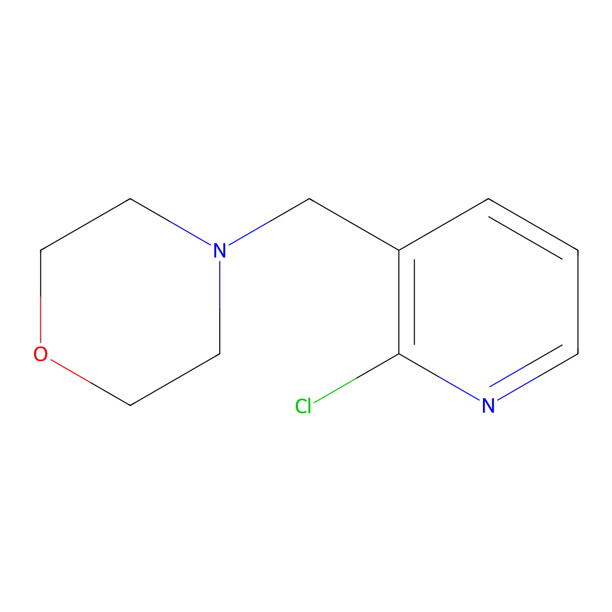 4-[(2-Chloropyridin-3-yl)methyl]morpholine molecular structure, CAS 1250205-26-5