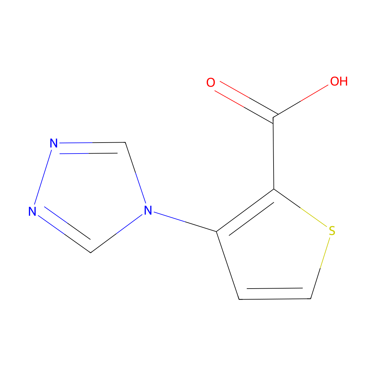 3-(4H-1,2,4-triazol-4-yl)thiophene-2-carboxylic acid molecular structure, CAS 1250207-50-1