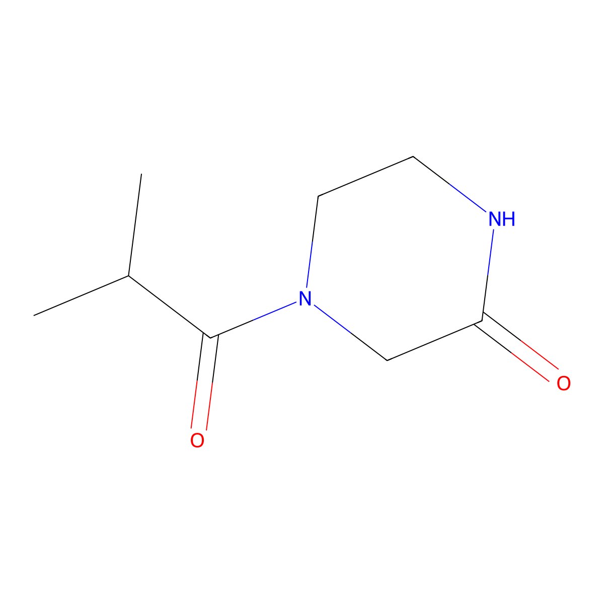 4-(2-Methylpropanoyl)piperazin-2-one molecular structure, CAS 1250208-13-9