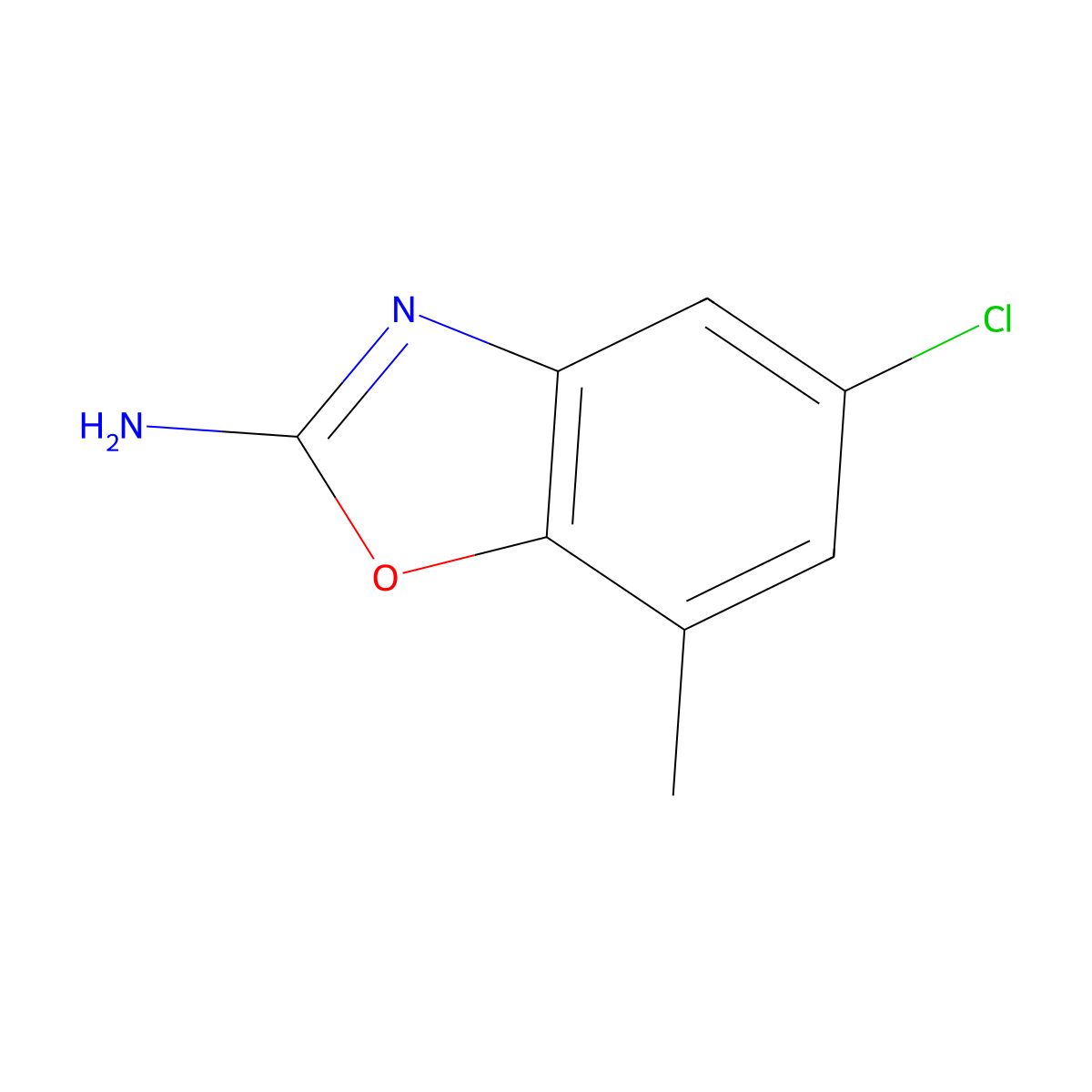 5-Chloro-7-methyl-1,3-benzoxazol-2-amine molecular structure, CAS 1250209-15-4