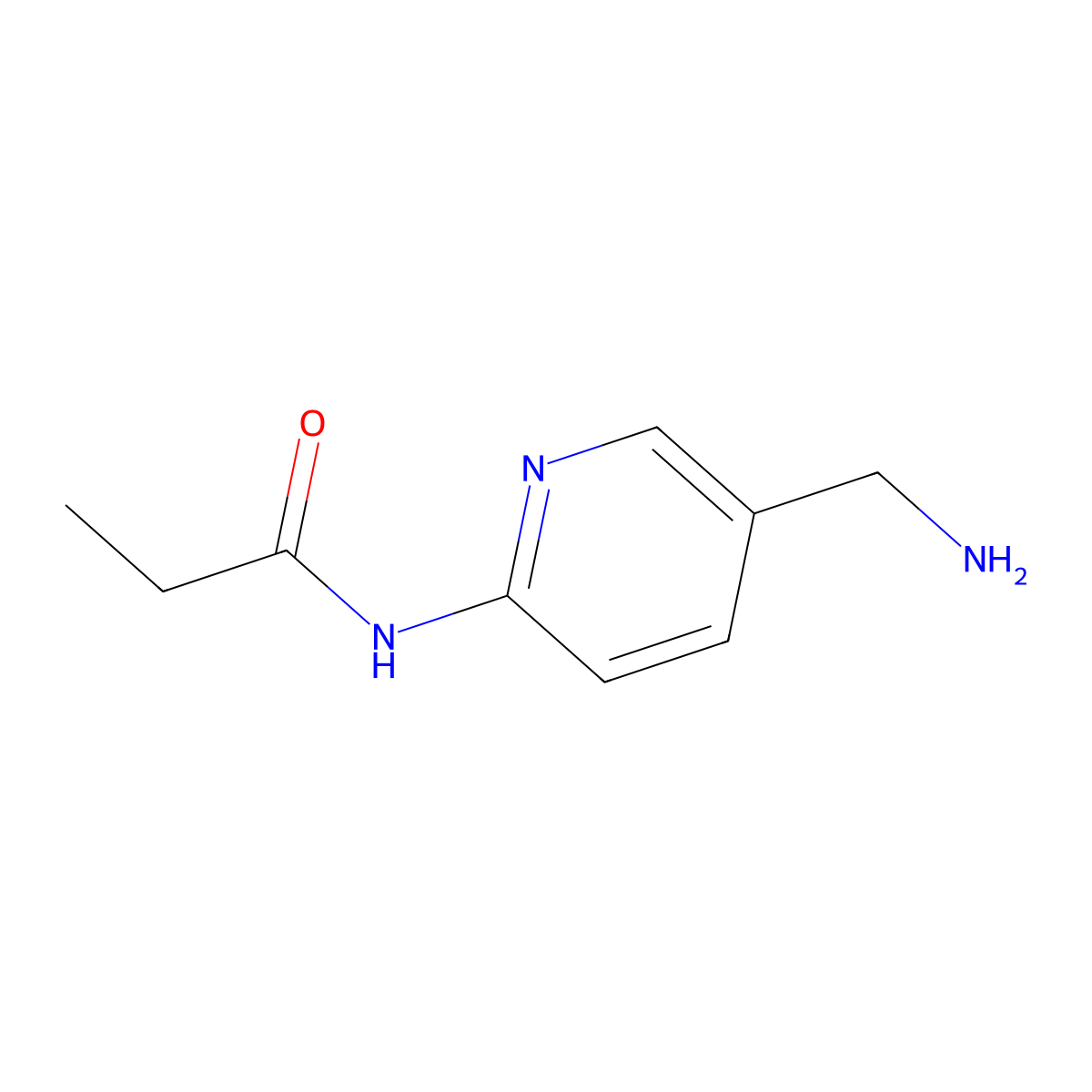 N-[5-(aminomethyl)pyridin-2-yl]propanamide molecular structure, CAS 1250210-66-2