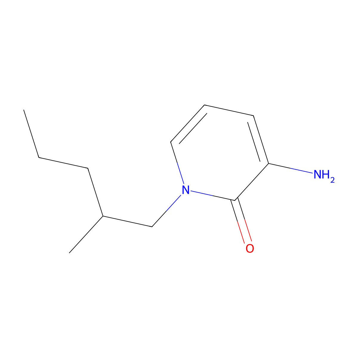 3-Amino-1-(2-methylpentyl)pyridin-2(1h)-one molecular structure, CAS 1250211-93-8