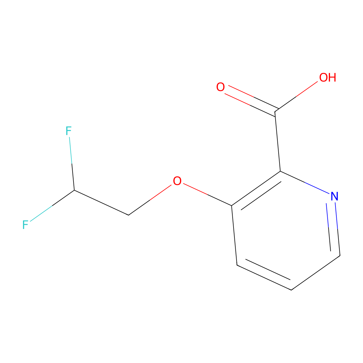 3-(2,2-Difluoroethoxy)pyridine-2-carboxylic acid molecular structure, CAS 1250216-31-9