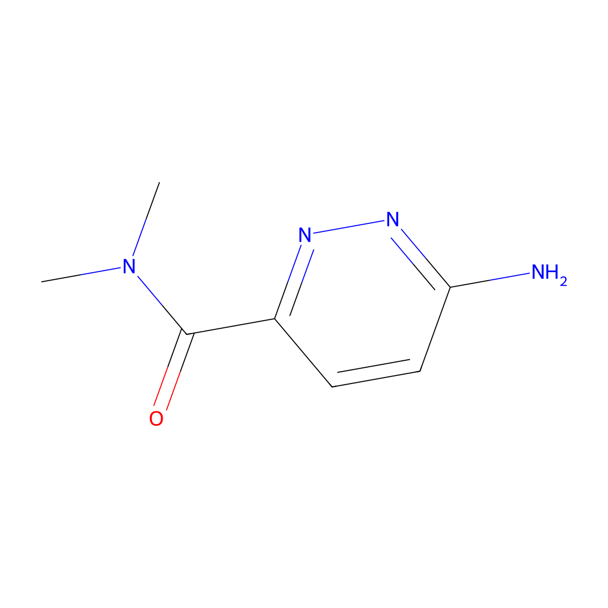 6-amino-N,N-dimethylpyridazine-3-carboxamide molecular structure, CAS 1250216-83-1